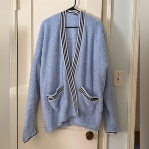 Cozy Blue Striped Women's Sweater